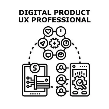 Digital product ux professional optimizing user experience イラスト素材
