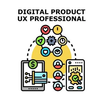 Digital product ux professional optimizing user experience Stockillustratie