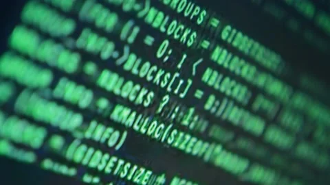Digital programming code for software coding. cyberspace data network Stock Footage 201595546