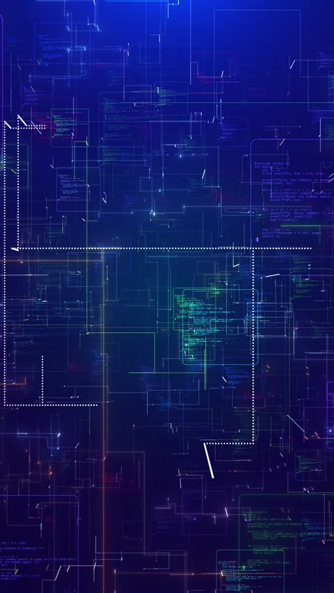 Digital Programming Panels Cyber Visual Stock Footage 333853619