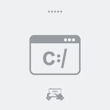 Digital programming software icon Illustrazione stock