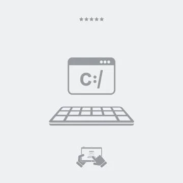 Digital programming software icon Stock Illustration