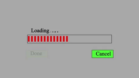 Digital progress bar animation loading screen ui ux interface with red gree.. Stock Footage 321581690