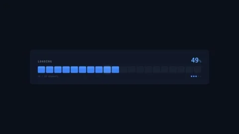 Digital Progress Bar Animation Motion in User Interface. 動画素材 336611546