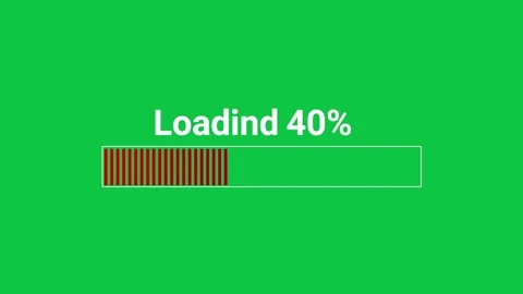 Digital progress bar loading from 0 to 40 percent on green screen Stock Footage 312114608