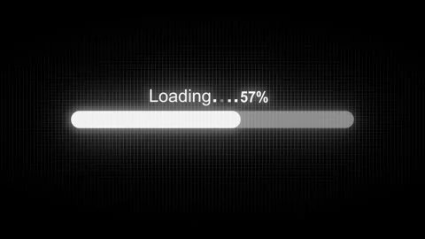 Digital Progress Bar Loading Animation, Futuristic Loading Bar Animation Stock Footage 310562342