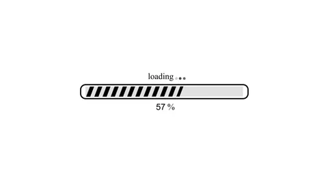 Digital Progress Bar Loading Animation Showing Waiting Process Completion Stock Footage 337071198