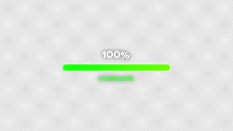 Digital Progress Bar Loading to Completion Stock Footage 337676533