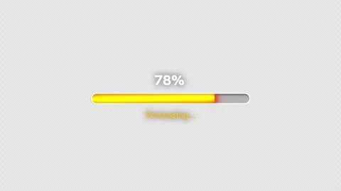 Digital Progress Bar Loading to Completion Stock Footage 337700922