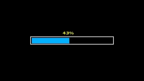 Digital progress bar loading data on a computer screen. Stock Footage 310106578
