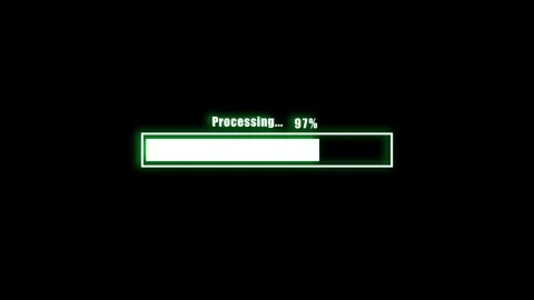 Digital progress bar showing sixty seven percent processing animation. Futu.. Stock Footage 334123285