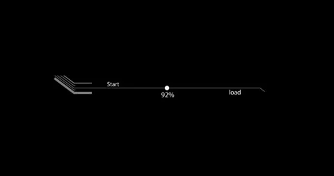 Digital progress download HUD elements Vídeos de archivo 342095986