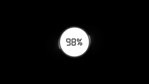 Digital progress indicator tracks database file download percentages. Inter.. Stock Footage 337817644
