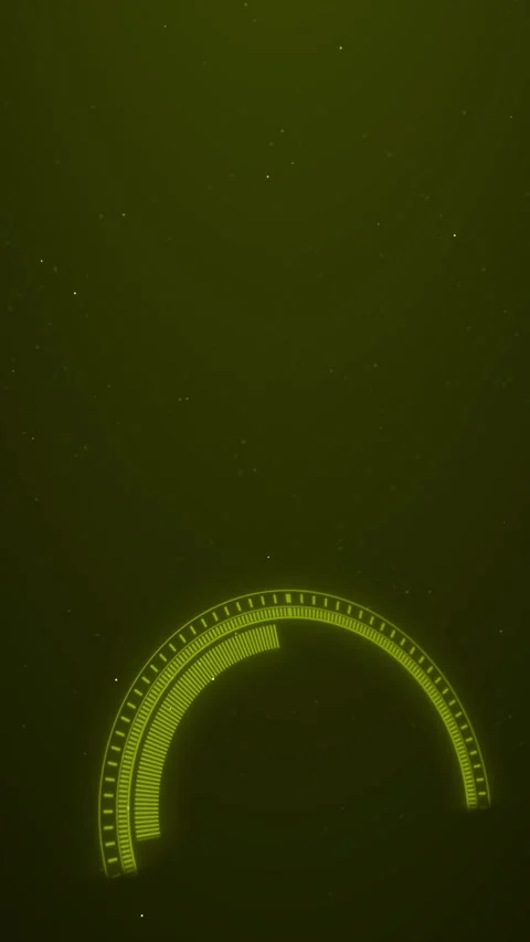 Digital progress meter futuristic interface semicircle technology branding, soft Stock Footage 340479572