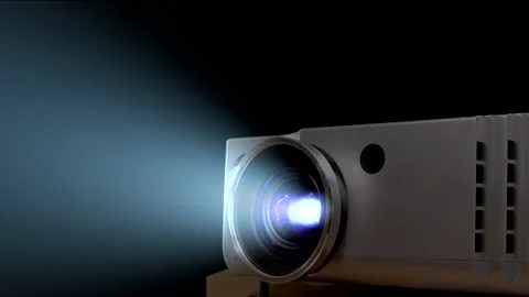 Digital Projector. Home Theater Stock Footage 147971196