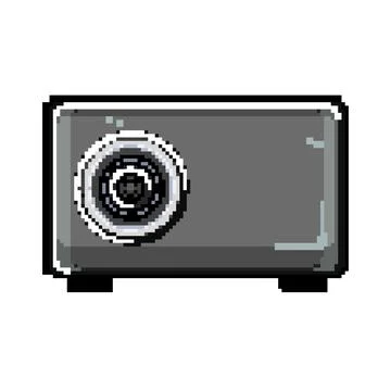 Digital projector video pixel art vector illustration Stock Illustration