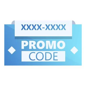 Digital promo code icon cartoon . Money offer Stock Illustration