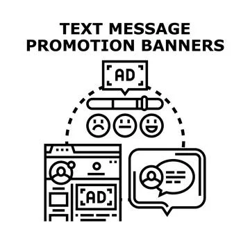 Digital promotion banners optimizing message advertising impact Ilustración de archivo