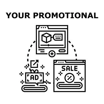 Digital promotion concept designing online marketing strategy Stock Illustration