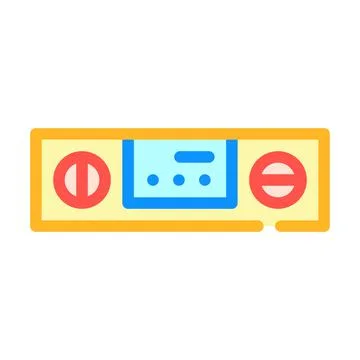 Digital protractor measuring equipment color icon vector illustration Stock Illustration