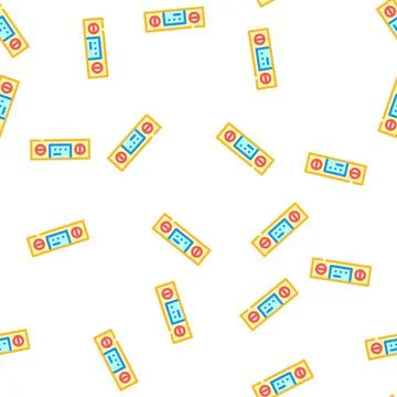 Digital protractor measuring equipment vector seamless pattern Stock Illustration