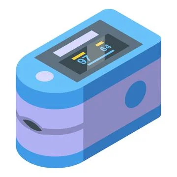 Digital pulse oximeter showing oxygen saturation level Stock Illustration