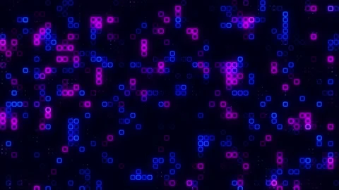 Digital purple blue cube pattern grid Dancing round cube purple color neon .. Vídeos de archivo 225492101