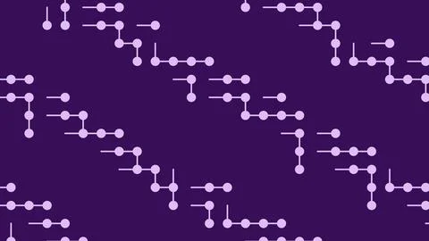 Digital purple circuit pattern with interconnected nodes and lines represen.. Stock Illustration