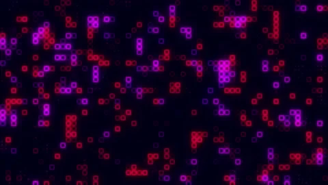 Digital purple red cube pattern grid Dancing round cube purple color neon f.. Stock Footage 225492799