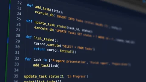 Digital Python code Stock Footage 312821150
