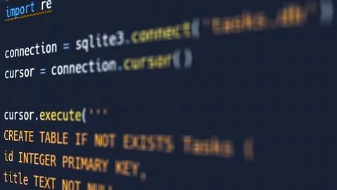 Digital Python code Stock Illustration