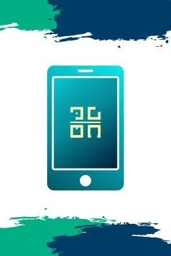 Digital QR code artwork designed for Finance applications, featuring secure.. Stock Illustration