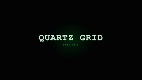 Digital Quartz Grid Background - Futuristic Glitch Effect with Green Matrix.. Stock Footage 331568285