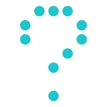 Digital question mark display board round dot Illustrazione stock