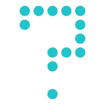 Digital question mark display board round dot Stock Illustration