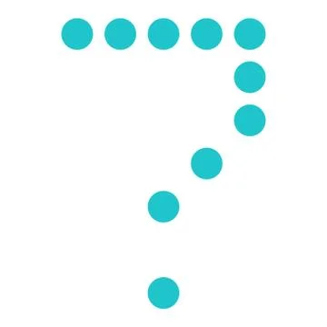 Digital question mark display board round dot Illustrazione stock