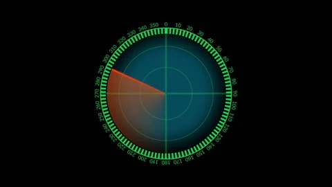 Digital radar, HUD elements Stock Footage 211306907