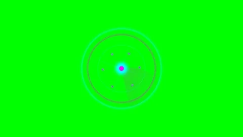 Digital radar interface with a circular scanner on a vibrant green background Video stock 341839186