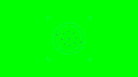 Digital radar interface with scanning circles on a vibrant green background Stock-Footage 340267892