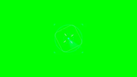 Digital radar interface scanning element on a vibrant green background screen Vídeos de archivo 340263334