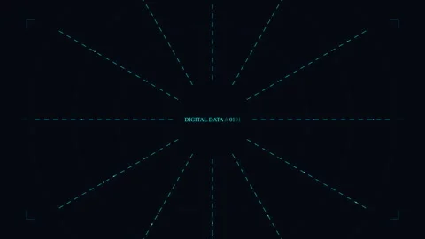 Digital radar motion graphic, cyber data scan, glow point grid Stock Footage 348332103
