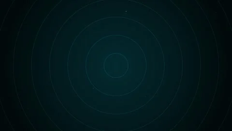 Digital Radar Scanner and Pulsing Circular Wave Motion Stock Footage 342779695