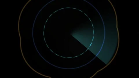 Digital Radar Scanning Animation with Circular Sweep Motion. Stock Footage 340525403