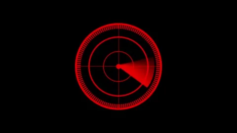Digital Radar Screen Animation. radar Navigation is looking for objects.HUD.. Stock Footage 310075619