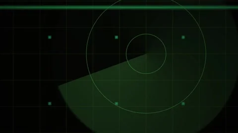 Digital Radar Screen Scanning Motion Graphics Animation. Stock Footage 340525407
