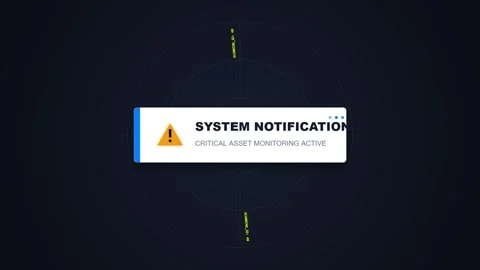 Digital Radar Screen with Target Lock and Circular Scan Lines on Dark Backg.. Stock Footage 348423008