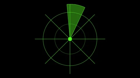 Digital Rader searching system animation. Rader Hud technology signal waves.. Vídeo Stock 331871398