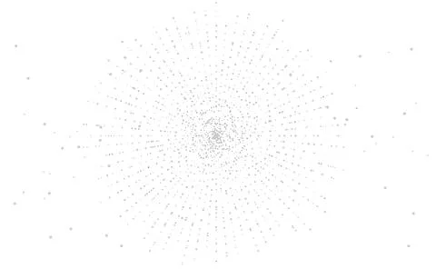 Digital radial circle curve from random dot . Abstract Background for 3D Futu Stock Illustration