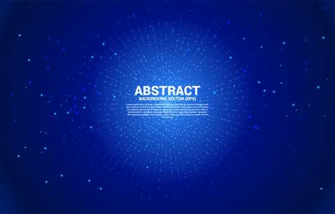 Digital radial circle curve from random dot . Abstract Background for 3D Futu Stock Illustration