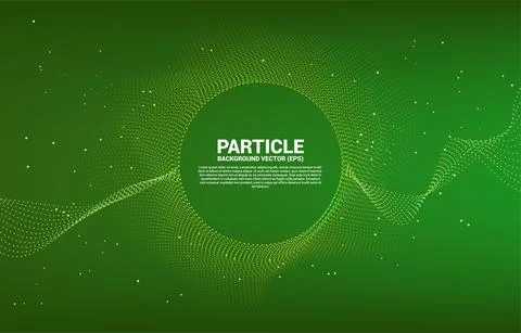 Digital radial circle curve from random particle dot . Abstract Background fo Stock Illustration